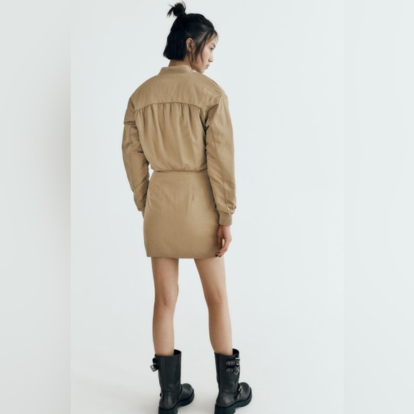ZARA BOMBER JACKET DRESS, SZ XS NWT - Picture 3 of 9